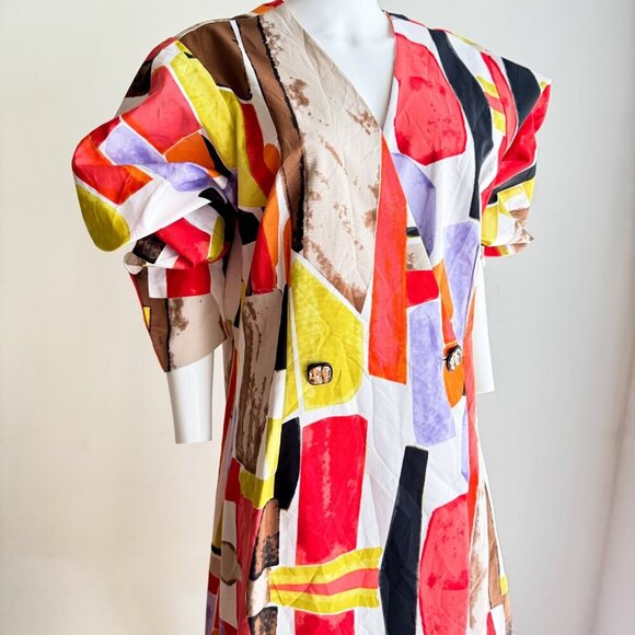 NY and Company Unique Art Teacher A line Midi Dramatic Dress XXL - Picture 4 of 8